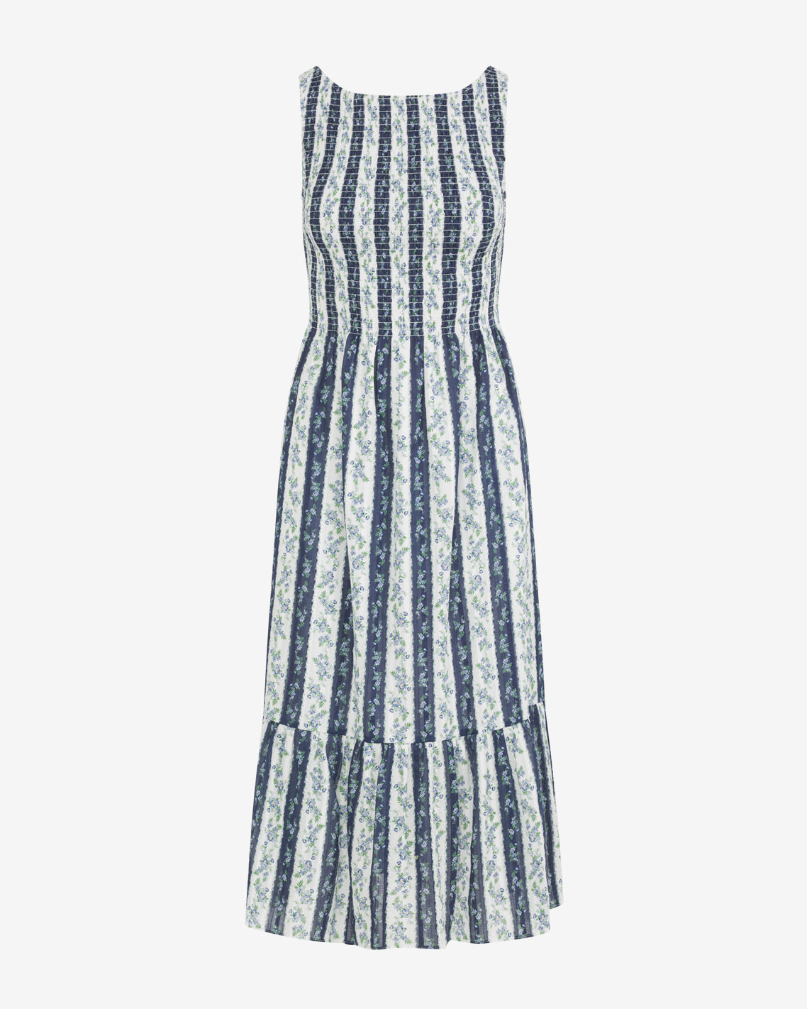 Draper James Multistripe Wren Dress in Floral Stripe