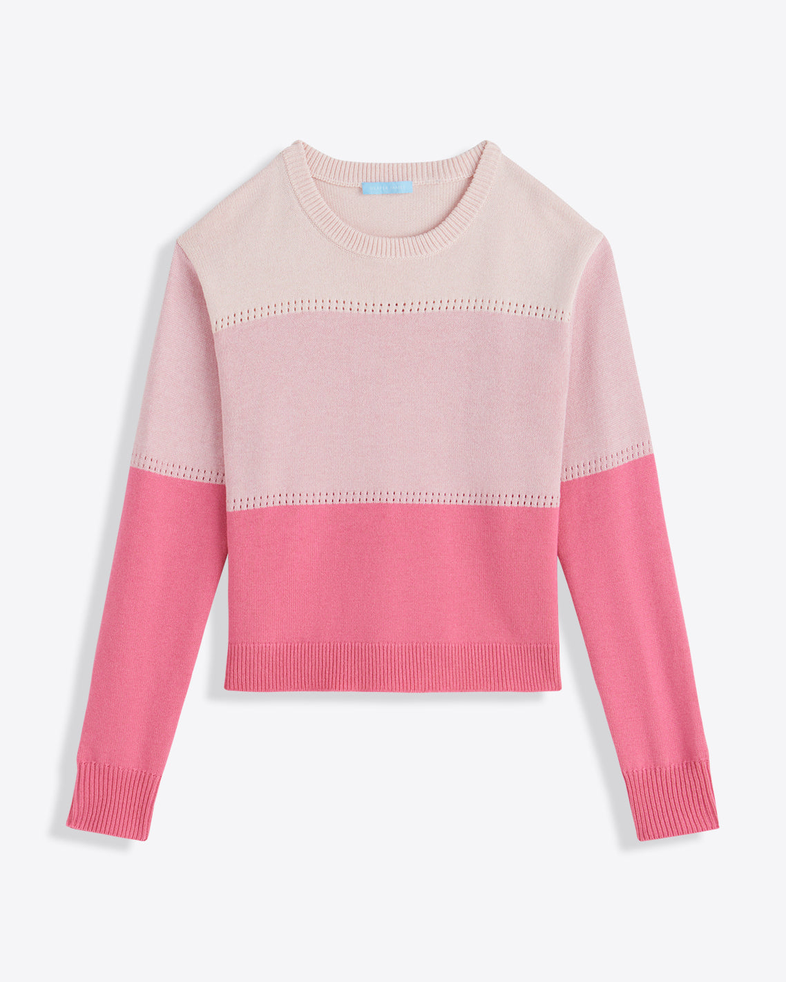Draper James Pink Colorblock Crewneck Sweater – Original