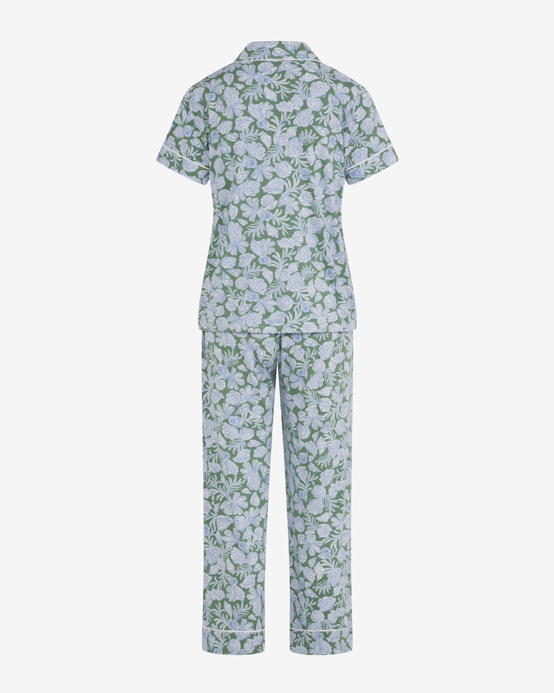 Draper James Green Multi Short Sleeve Linda in Shell Fan