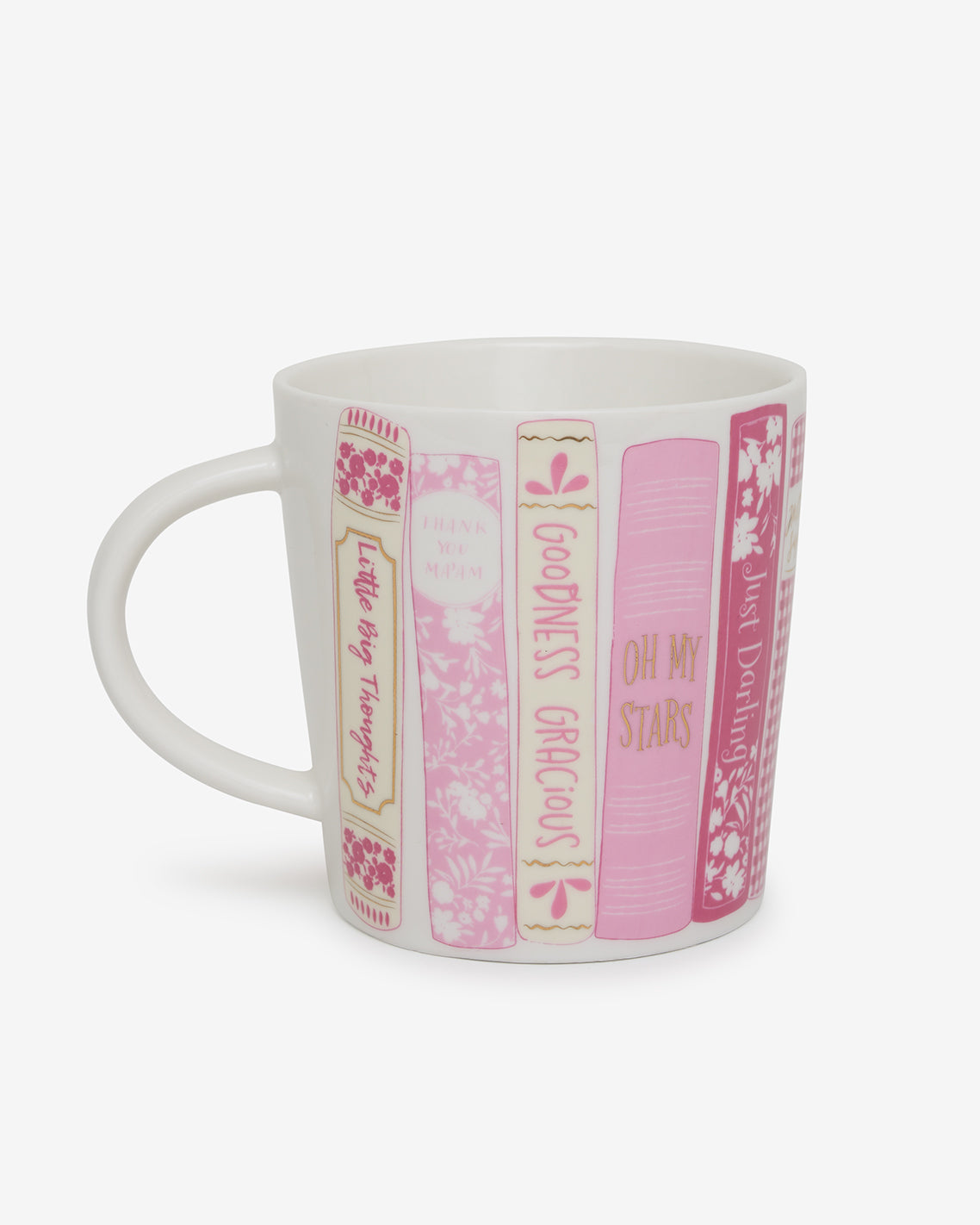 Draper James Pink Book Stack Mug | Literary Coffee Mugs by Draper James