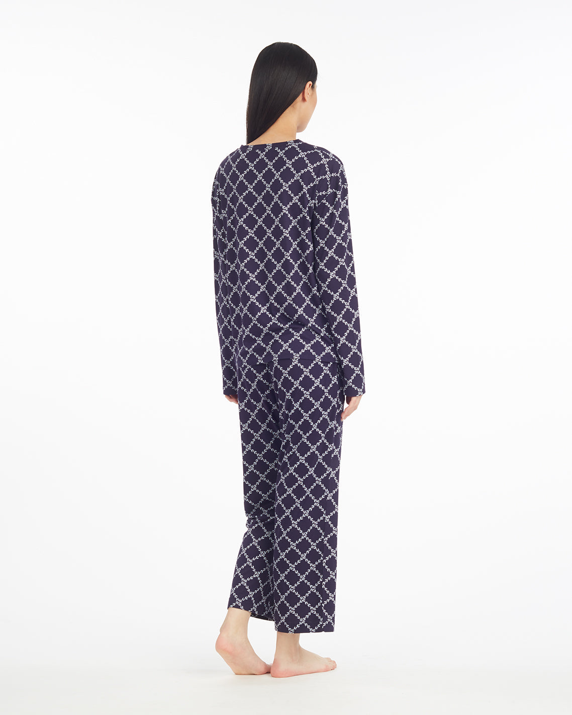 Draper James Vine Lattice Amelia Pajama Set in Vine Lattice