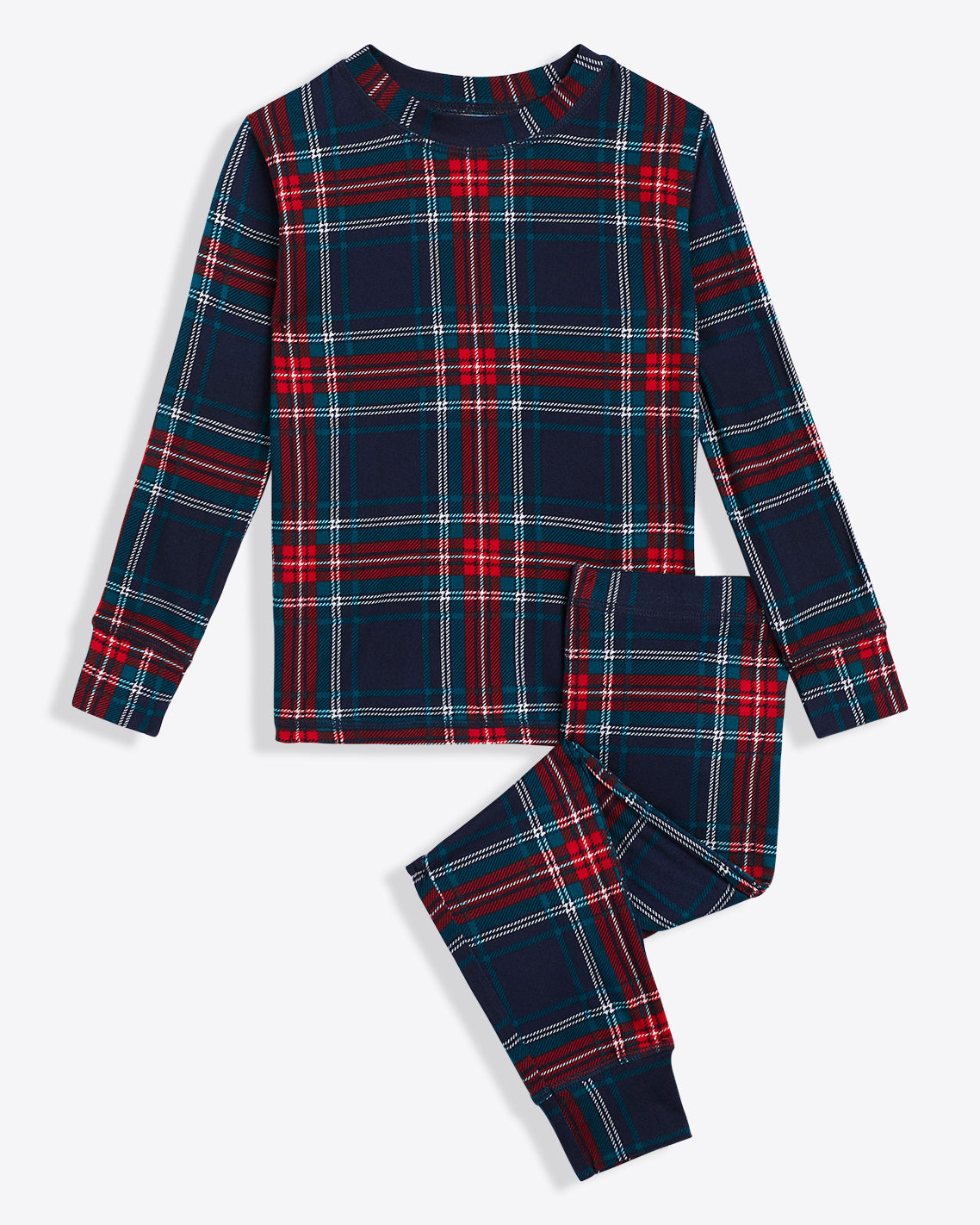 Draper James Georgia Plaid Kids Crewneck Pajama Set in Georgia Plaid