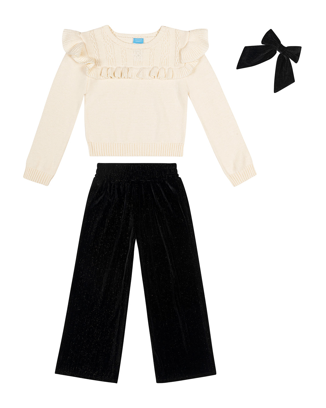 Draper James Magnolia White Multi Girls Sweater and Pant Set