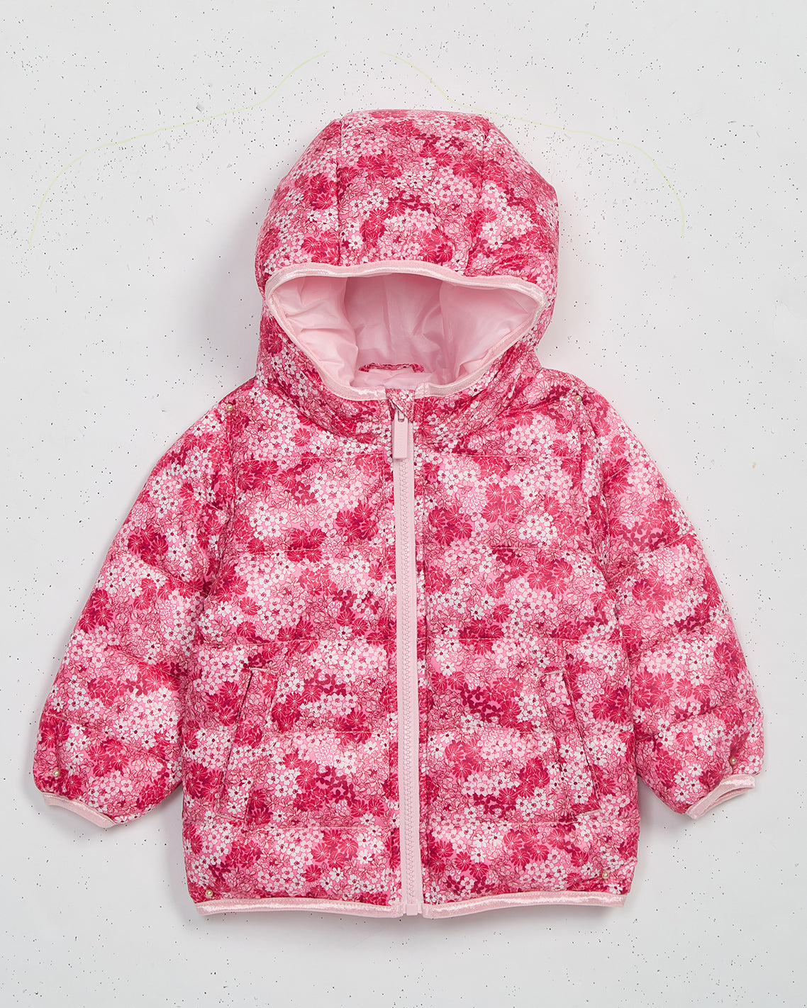 Draper James Pink Girls Zip Up Printed Coat