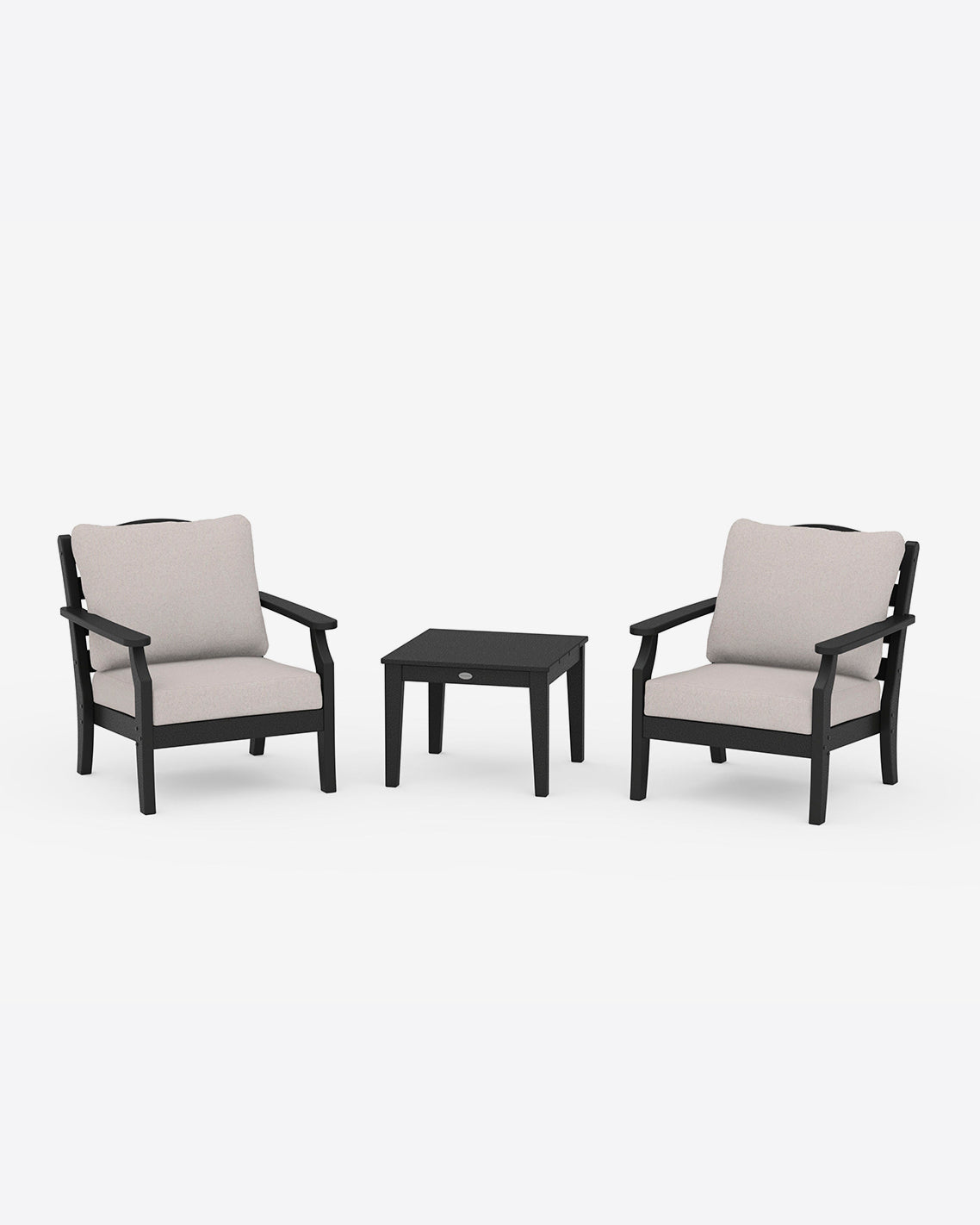Draper James Black Savannah 3-Piece Deep Seating Set in Teal