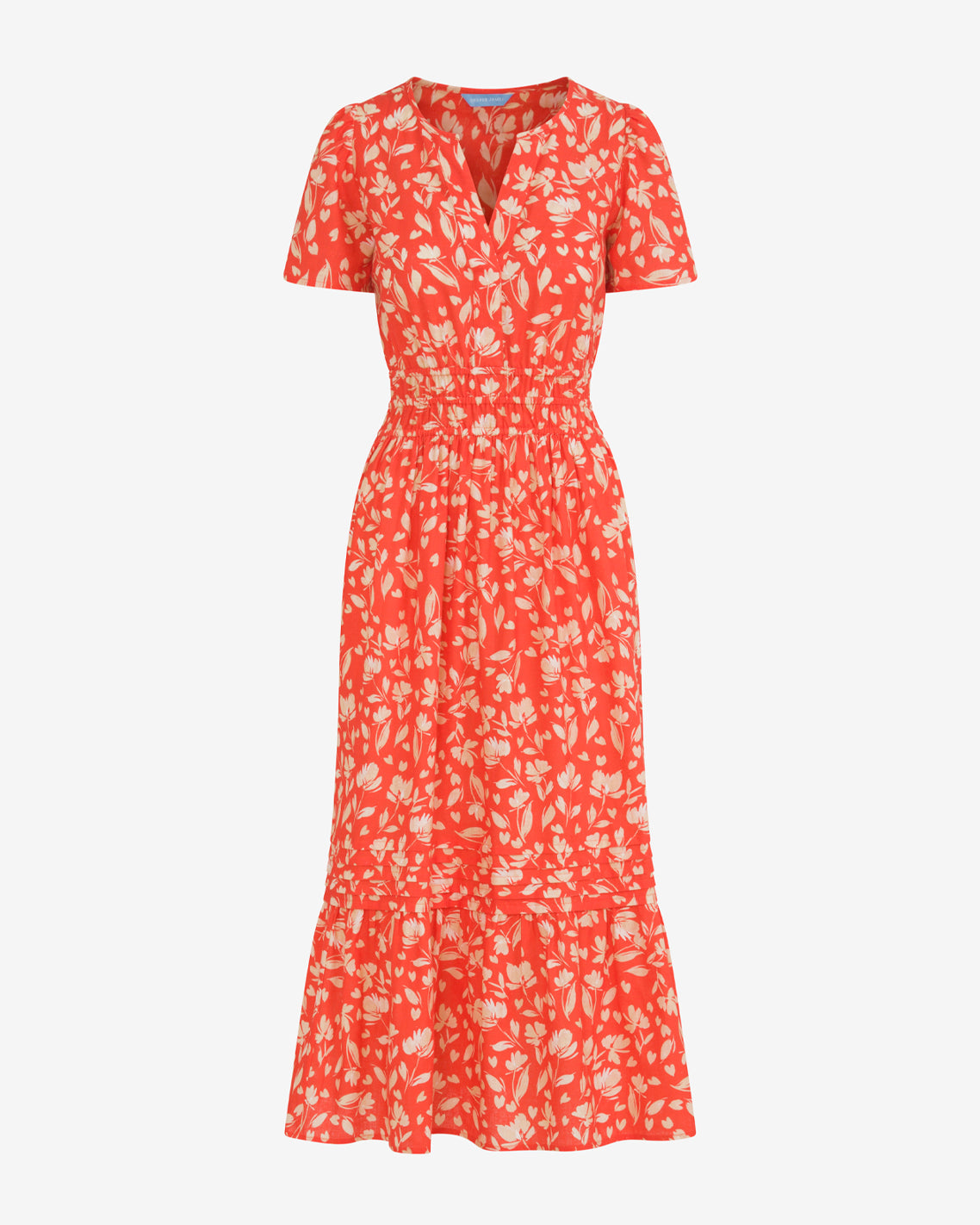 Draper James Red Hollie Midi Dress in Floral Poppy