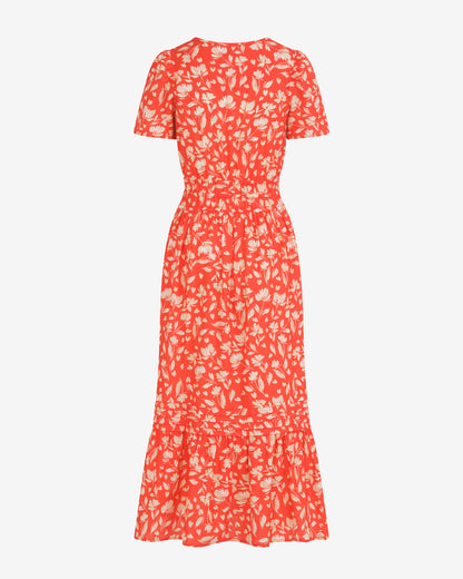 Draper James Red Hollie Midi Dress in Floral Poppy