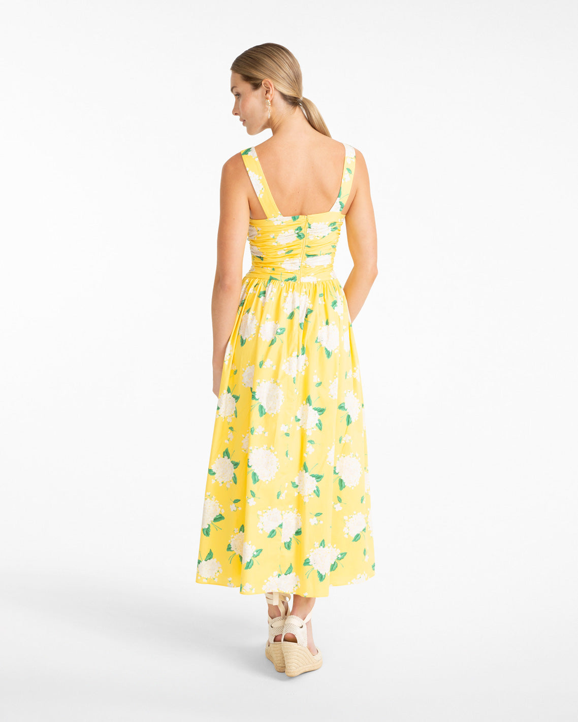Draper James Yellow Patti Midi Dress in Floral