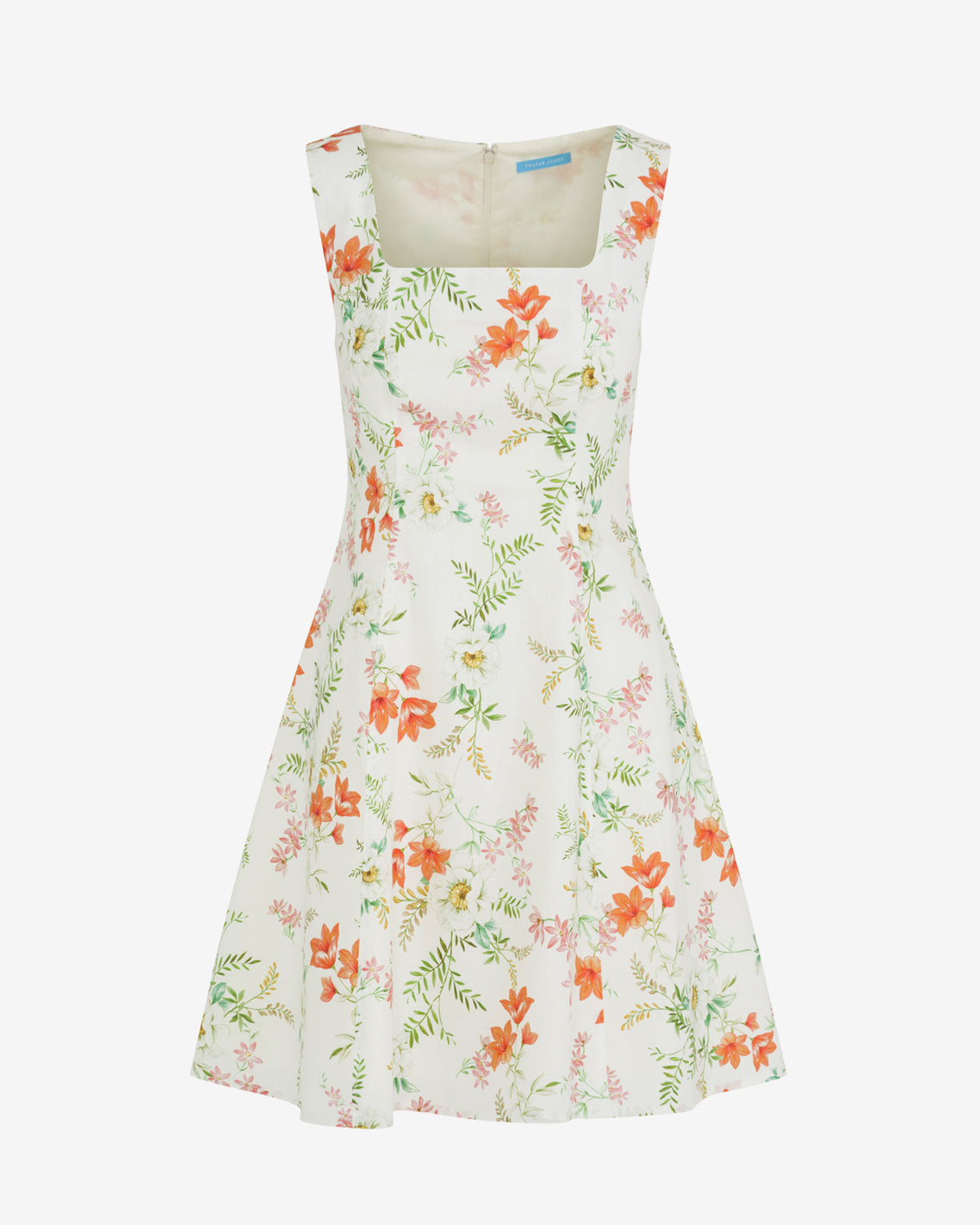 Draper James Orange Cove Sleeveless Mini Dress in Floral
