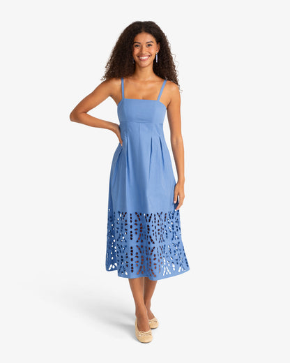 Draper James Blue Ada Midi Dress