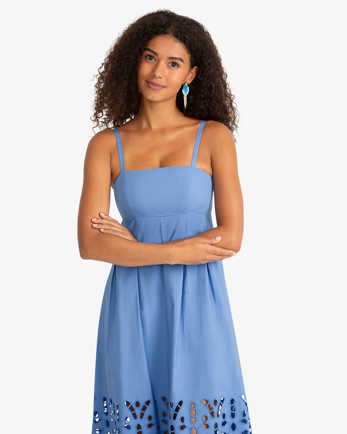 Draper James Blue Ada Midi Dress