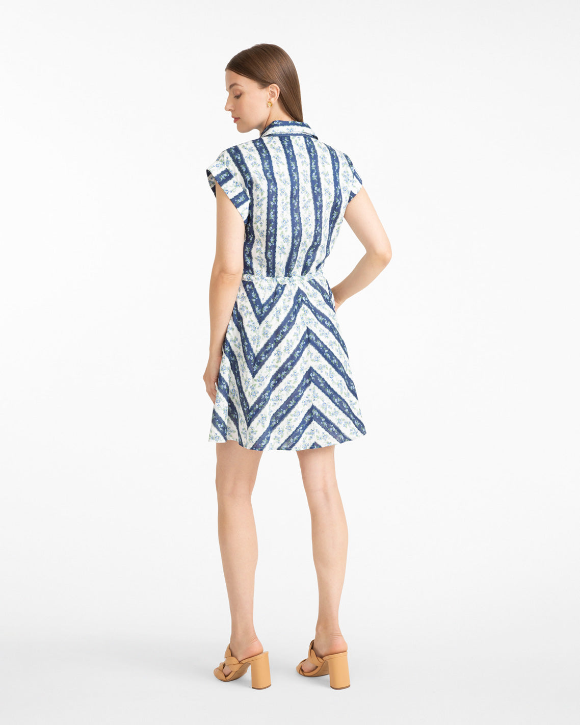 Draper James Multistripe Phoebe Dress in Floral Stripe