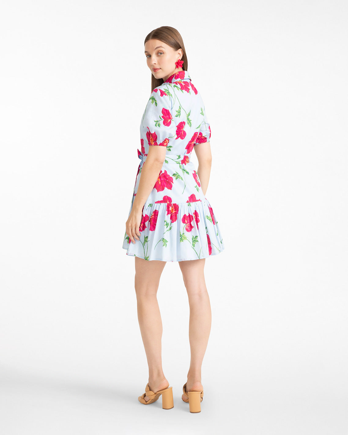 Draper James Blue Multi Cecily Mini Shirtdress