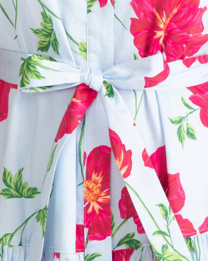 Draper James Blue Multi Cecily Mini Shirtdress