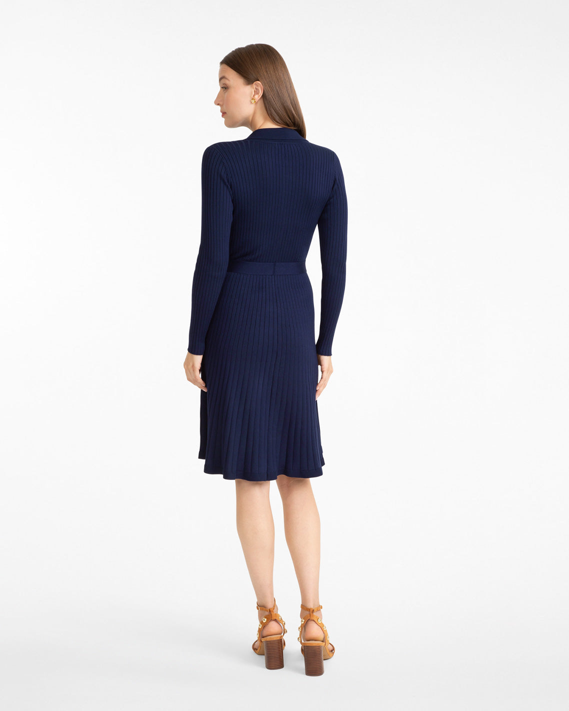 Draper James Nassau Navy Monroe Knit Midi Dress