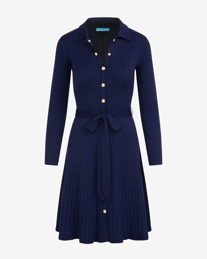 Draper James Nassau Navy Monroe Knit Midi Dress