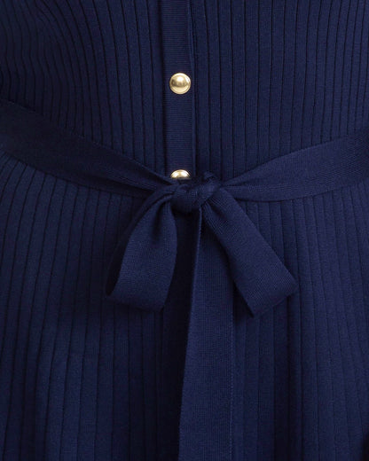 Draper James Nassau Navy Monroe Knit Midi Dress