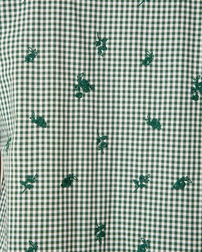 Draper James Green Multi Molly Mini Dress in Green Gingham