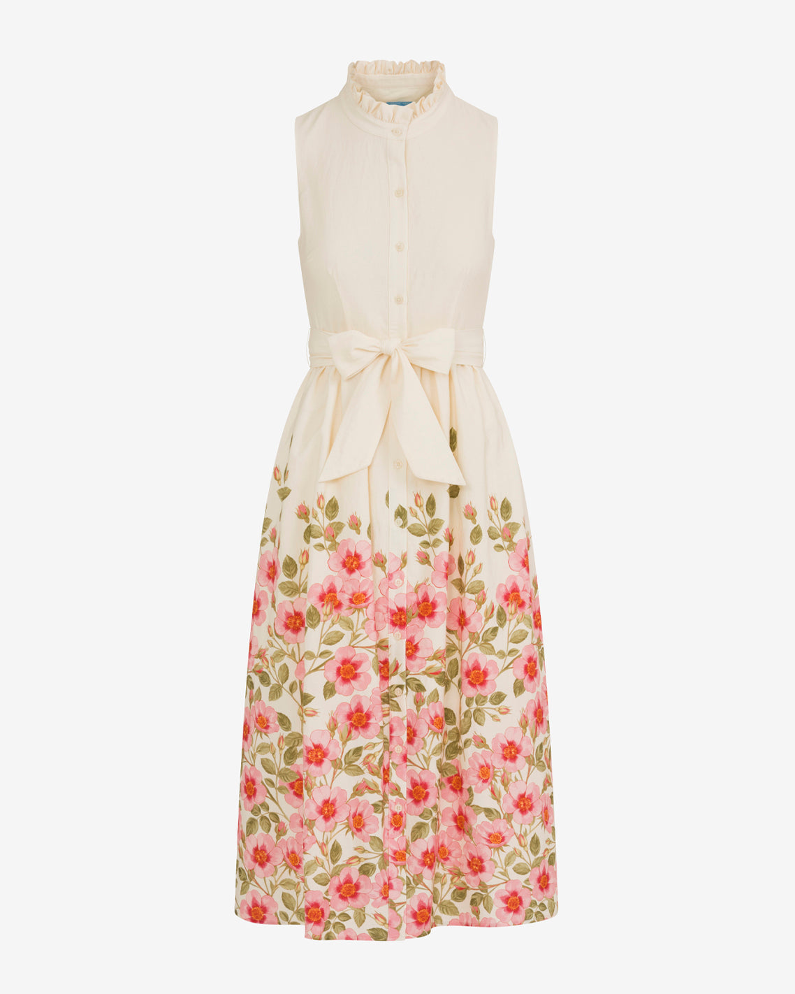 Draper James Pink Multi Aria Sleeveless Dress in Wild Rose