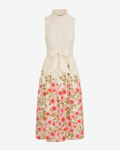 Draper James Pink Multi Aria Sleeveless Dress in Wild Rose