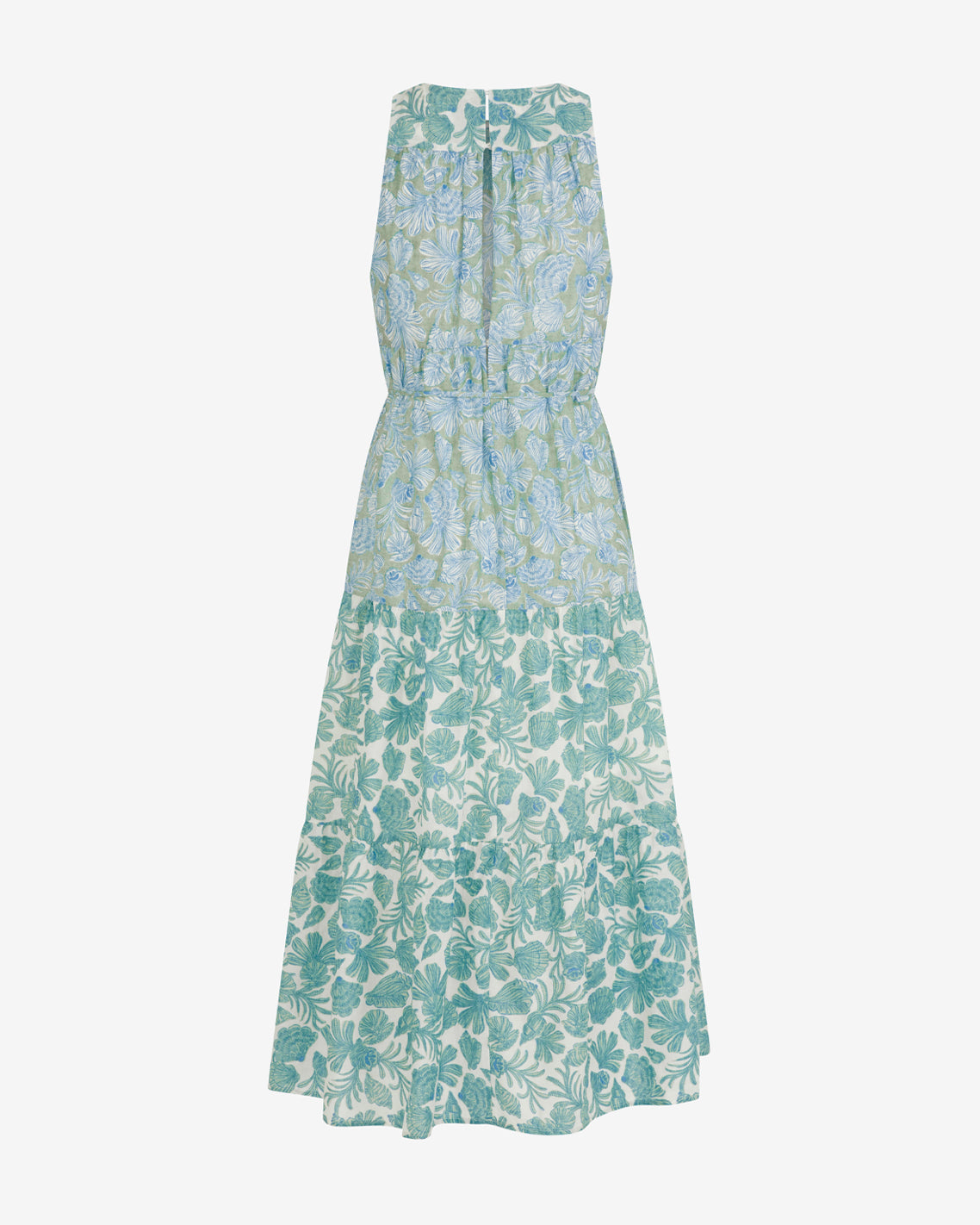 Draper James Green Multi Marlow Two Tone Shell Midi Dress