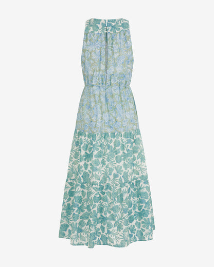Draper James Green Multi Marlow Two Tone Shell Midi Dress