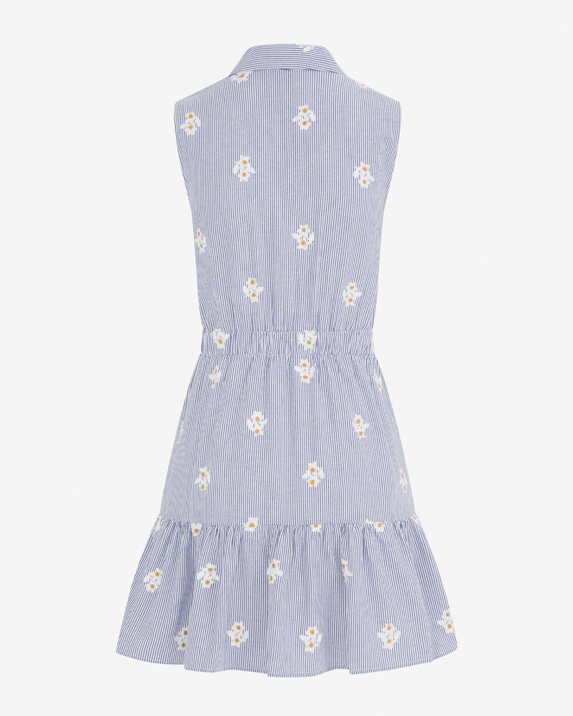 Draper James Blue/White Laken Tie Waist Stripe Dress