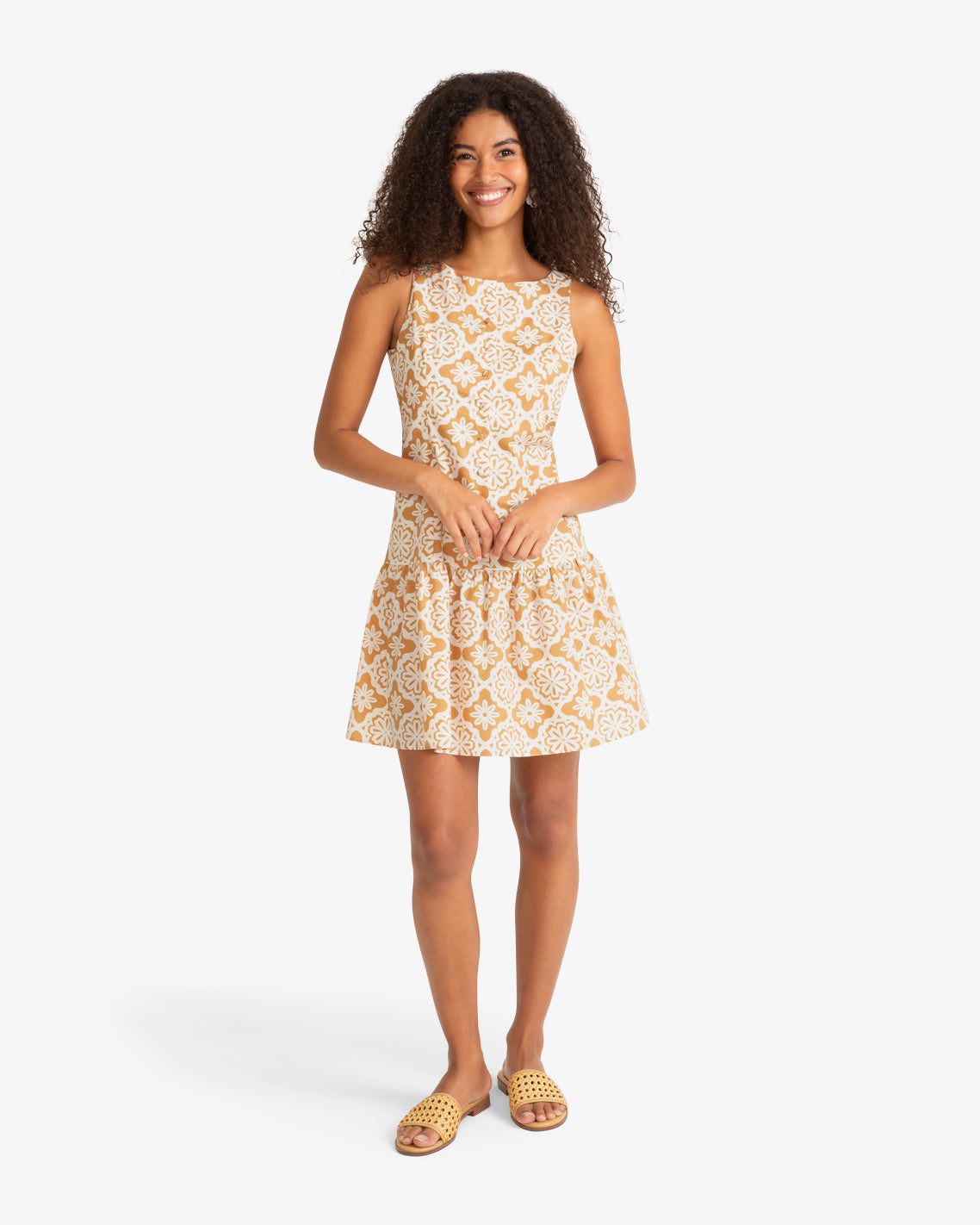 Draper James Gold Josie Button Down Dress
