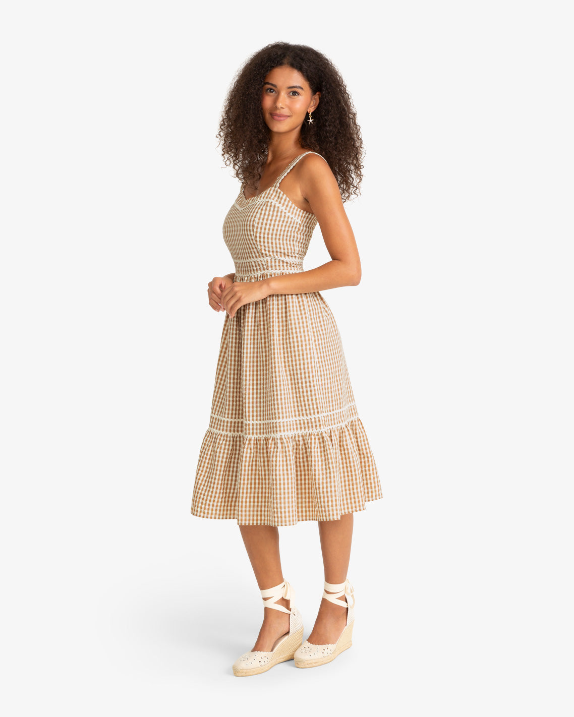 Draper James Tan Dani Midi Dress