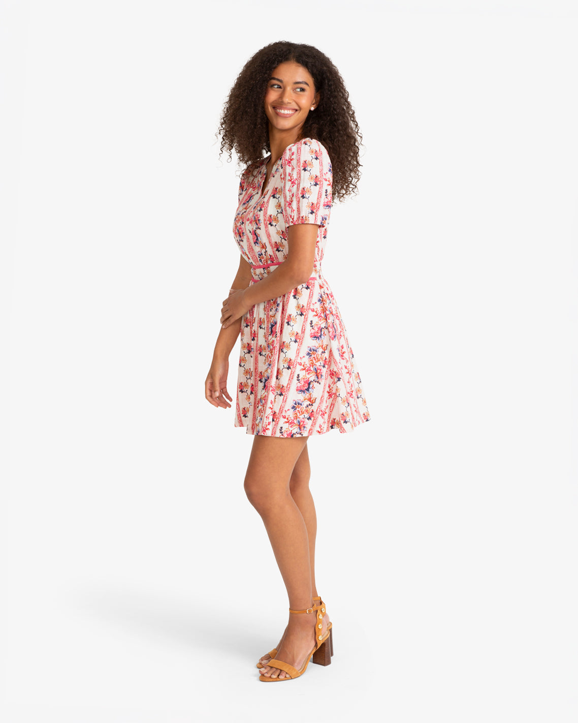 Draper James Fuschia Kim Mini Floral Dress