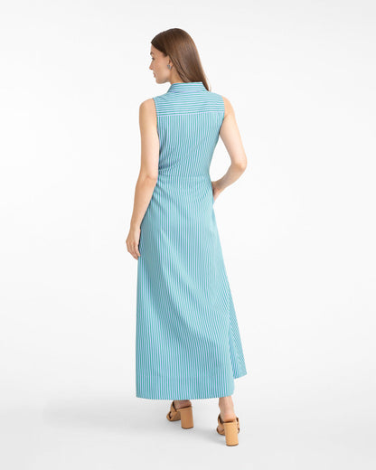 Draper James Multistripe Evangeline Dress in Seersucker Stripe