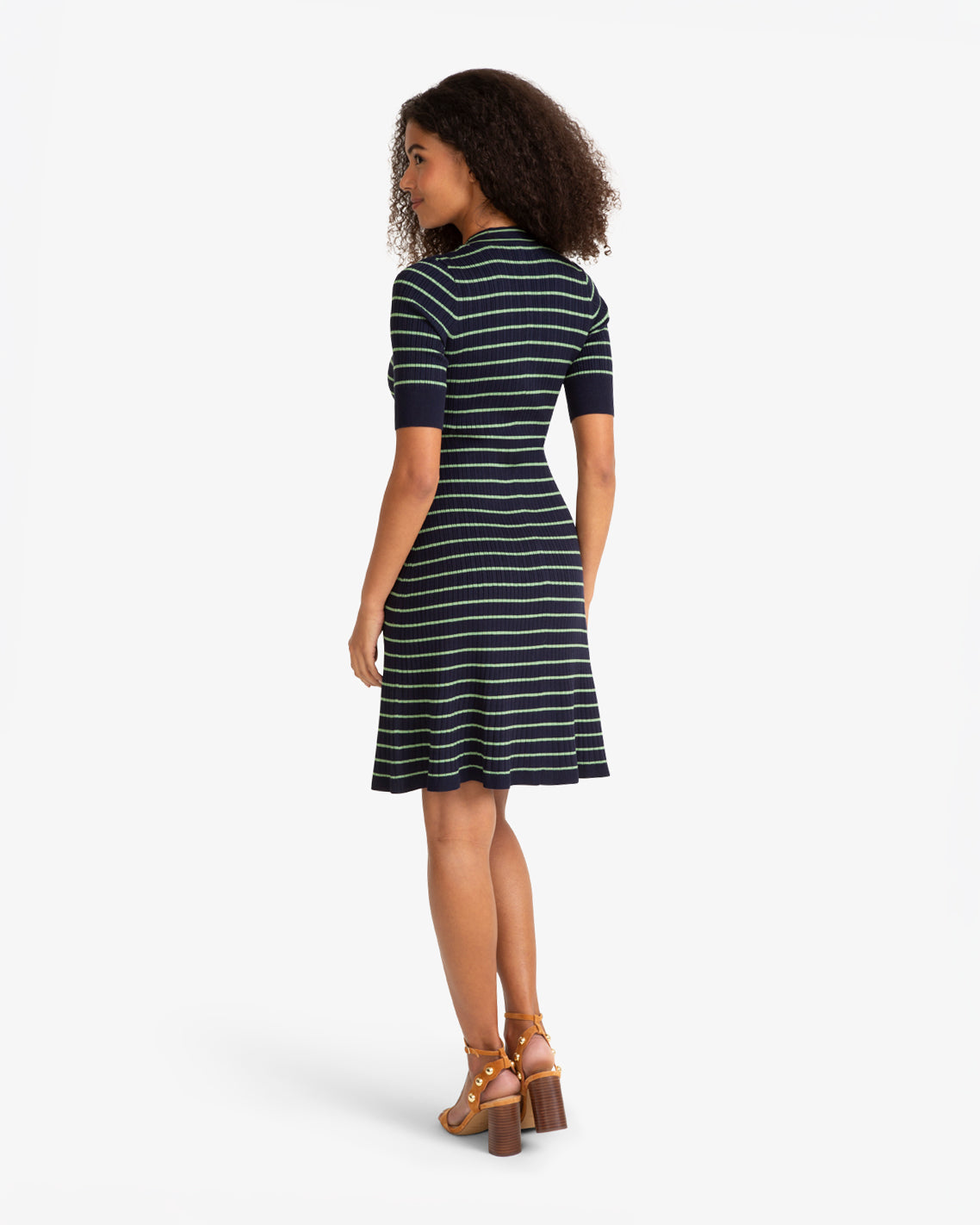 Draper James Blue Multi Judy Striped Knit Dress
