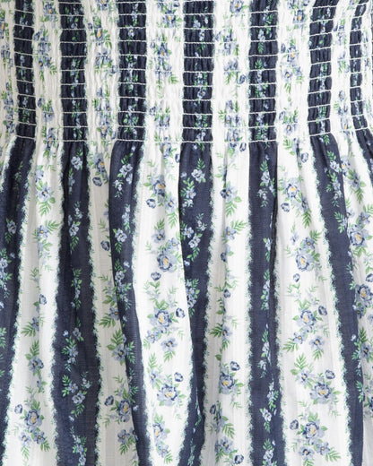 Draper James Multistripe Wren Dress in Floral Stripe