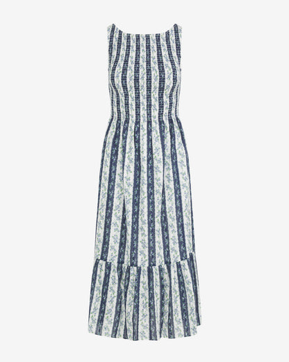 Draper James Multistripe Wren Dress in Floral Stripe
