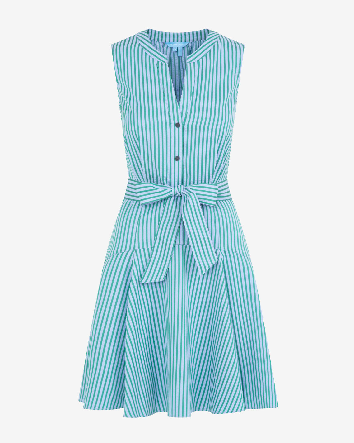 Draper James Multistripe Avery Sleeveless Dress in Seersucker Stripe
