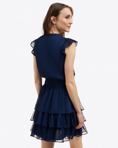 Draper James Nassau Navy Alana Mini Dress | Women's Mini Dresses by Draper James