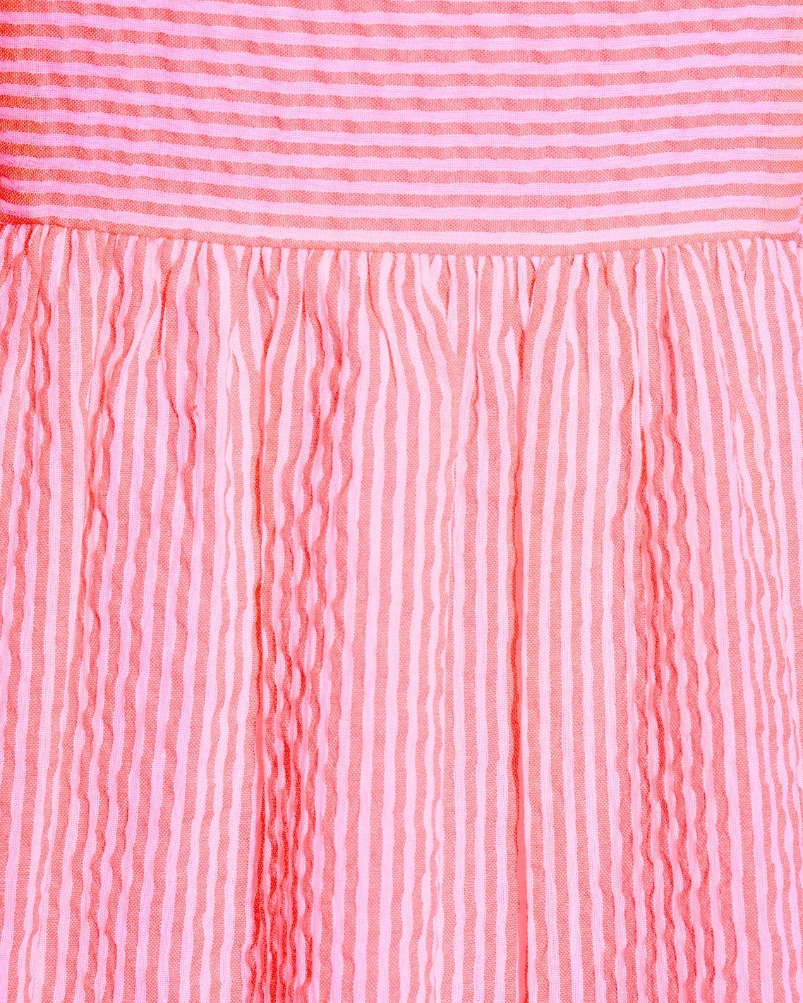Draper James Pink Seersucker Stripe Carrie Midi Dress in Pink Seersucker