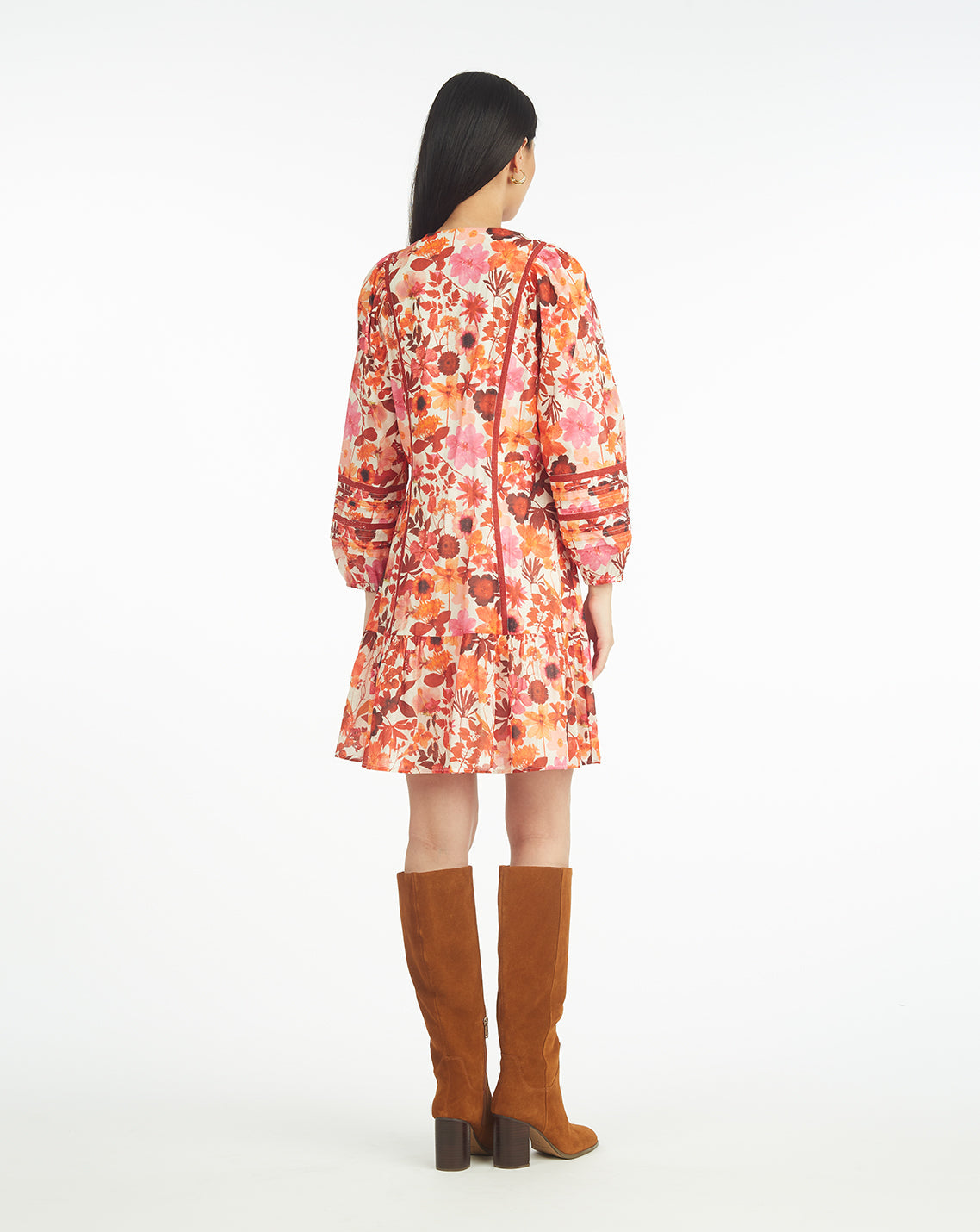 Draper James Botanical Garden Gwen Long-Sleeve Dress in Botanical Garden