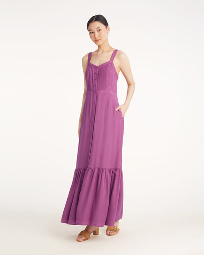 Draper James Purple Brynn Sleeveless Midi Dress in Amethyst