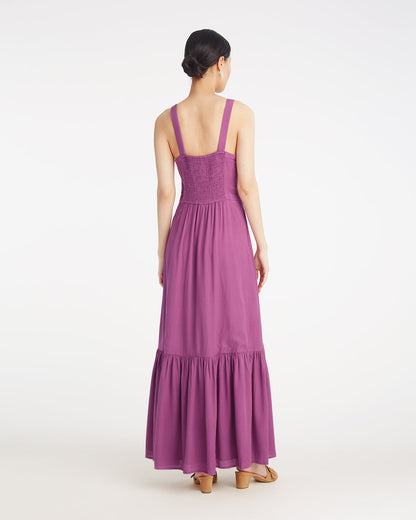 Draper James Purple Brynn Sleeveless Midi Dress in Amethyst