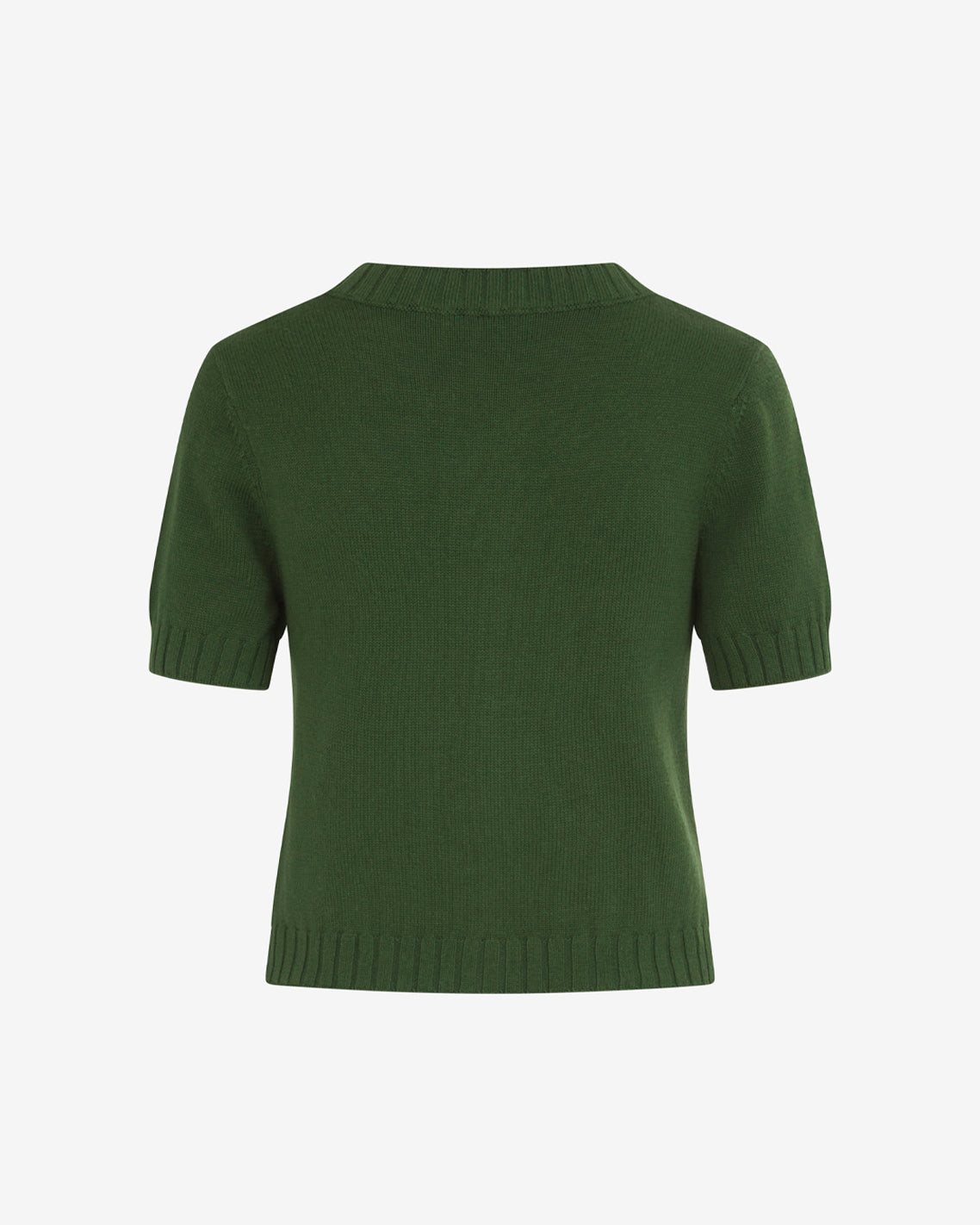 Draper James Green Short Sleeve Puff Sleeve Cardigan
