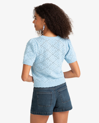 Draper James Powder Blue Short Sleeve Knit