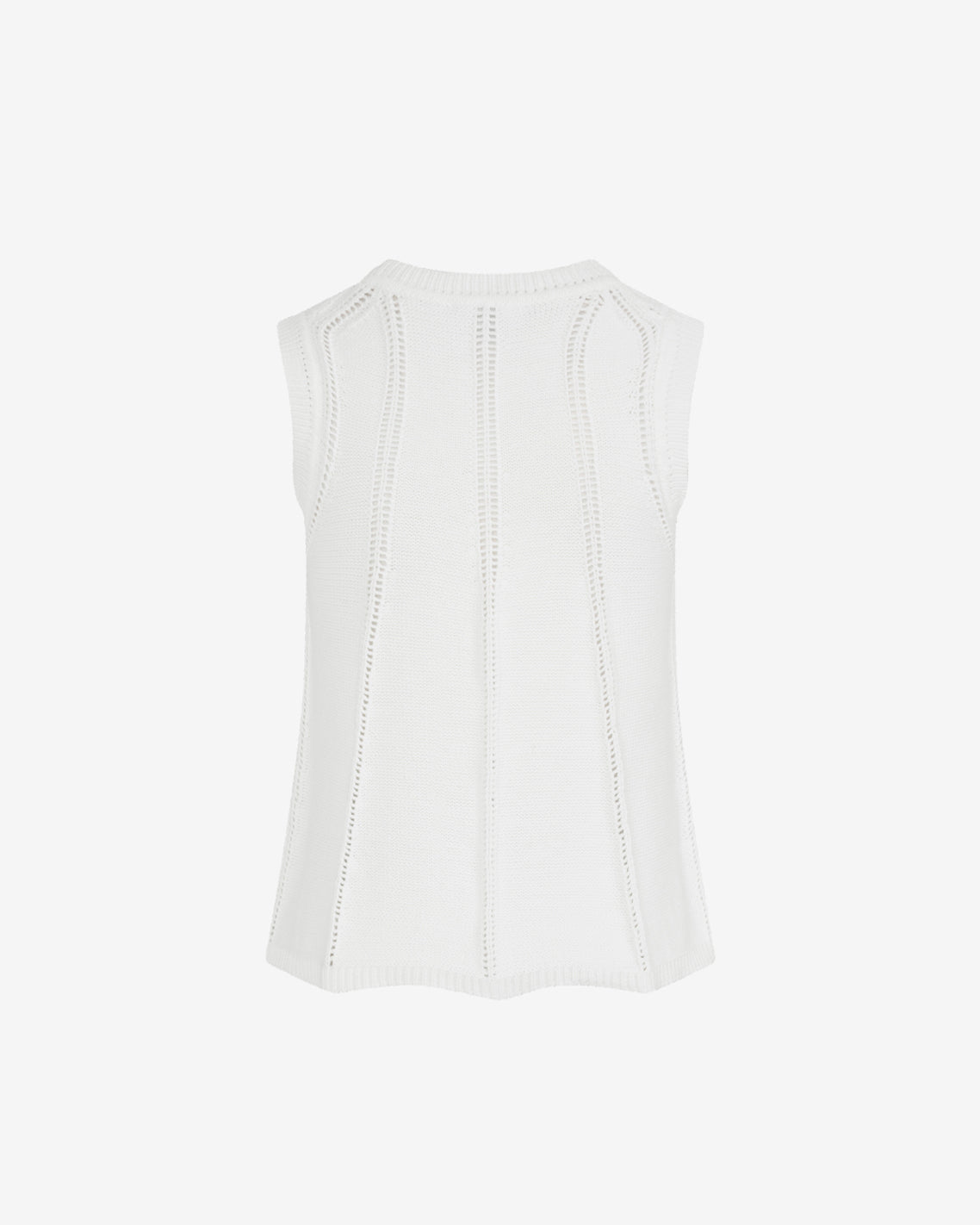 Draper James White Knit Flared Tank