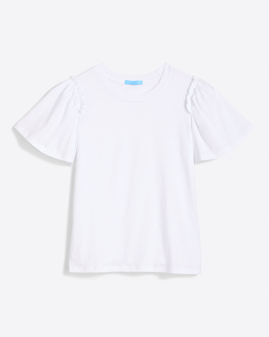 Draper James Magnolia White Short Sleeve Easy Knit Top in White