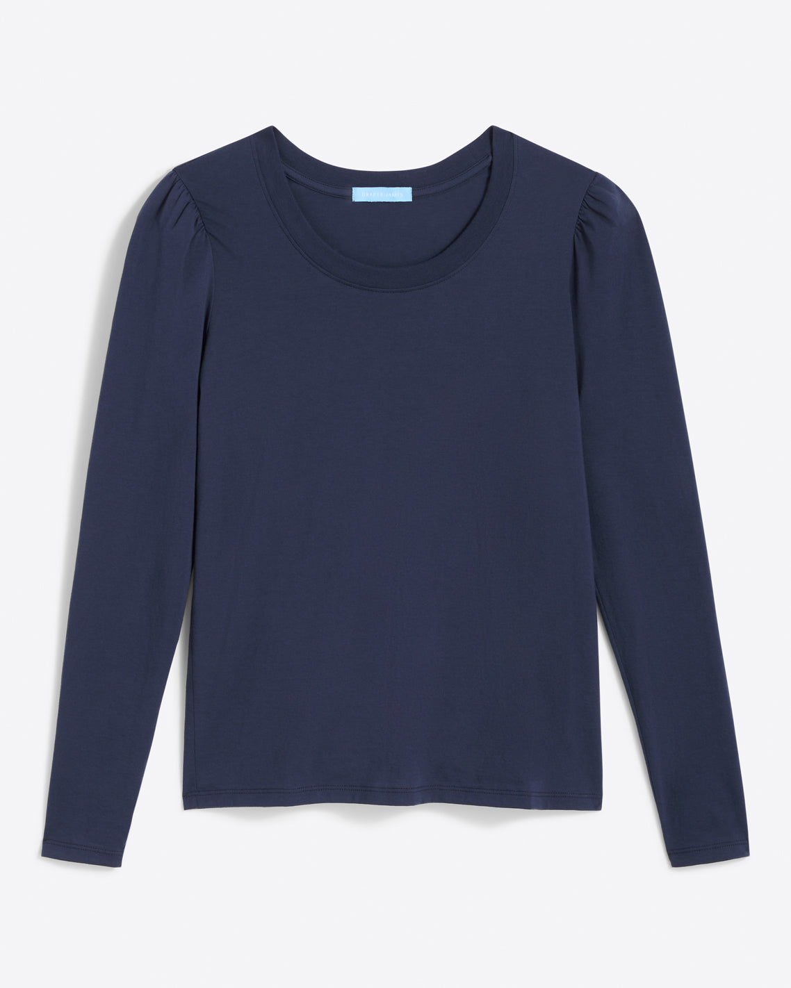 Draper James Nassau Navy Long-Sleeve Easy Knit Top in Navy