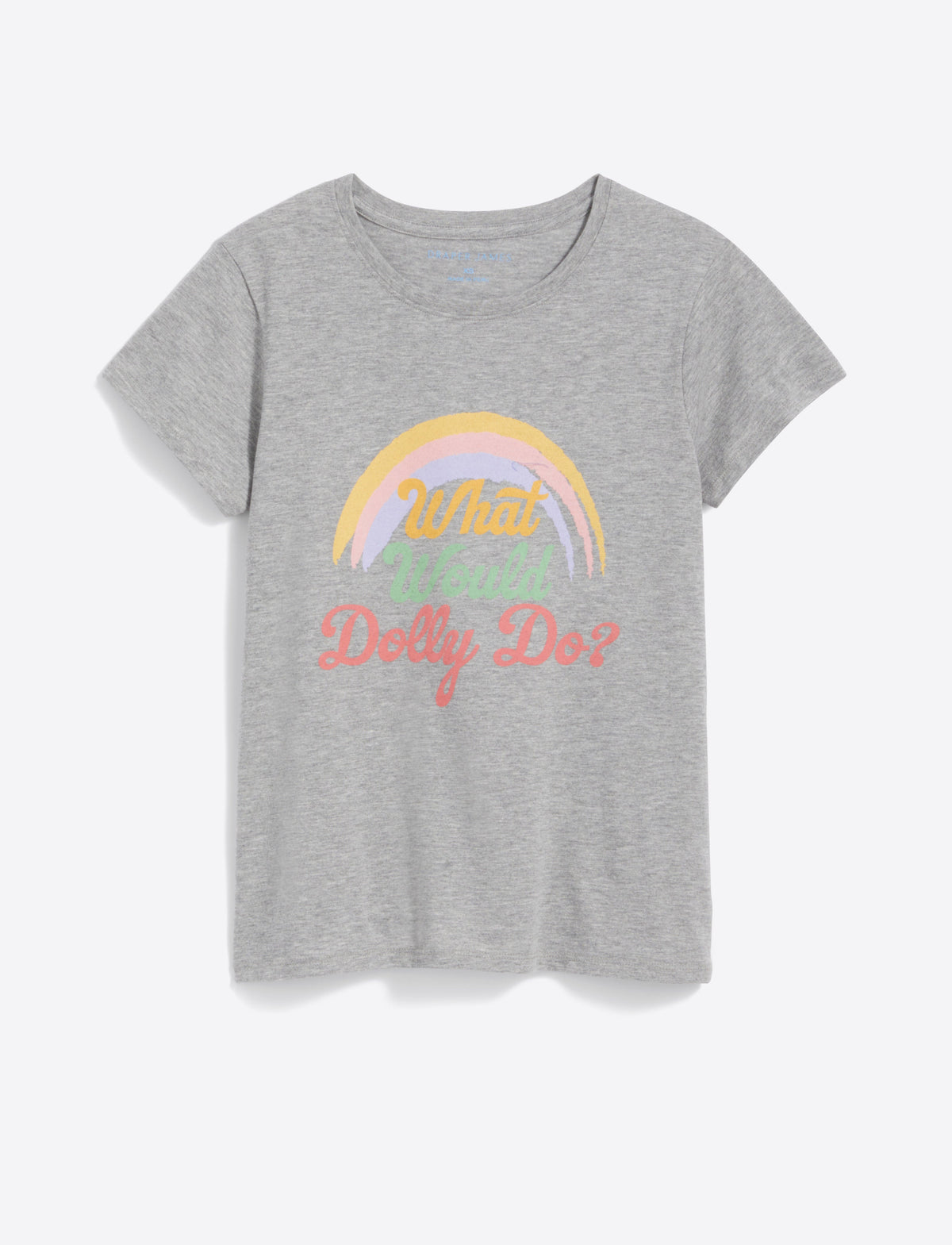 Draper James Grey WWDD Rainbow T-Shirt – What Would Dolly Do