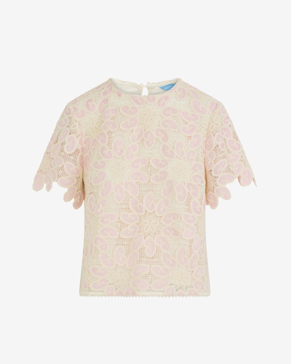 Draper James Pink Multi Fauxchet Top