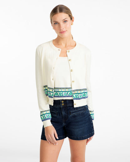 Draper James Blue Multi Printed Knit Tank | Women's Tank Tops by Draper James
