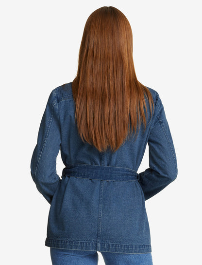 Draper James Dark Wash Field Jacket in Dark Wash Denim