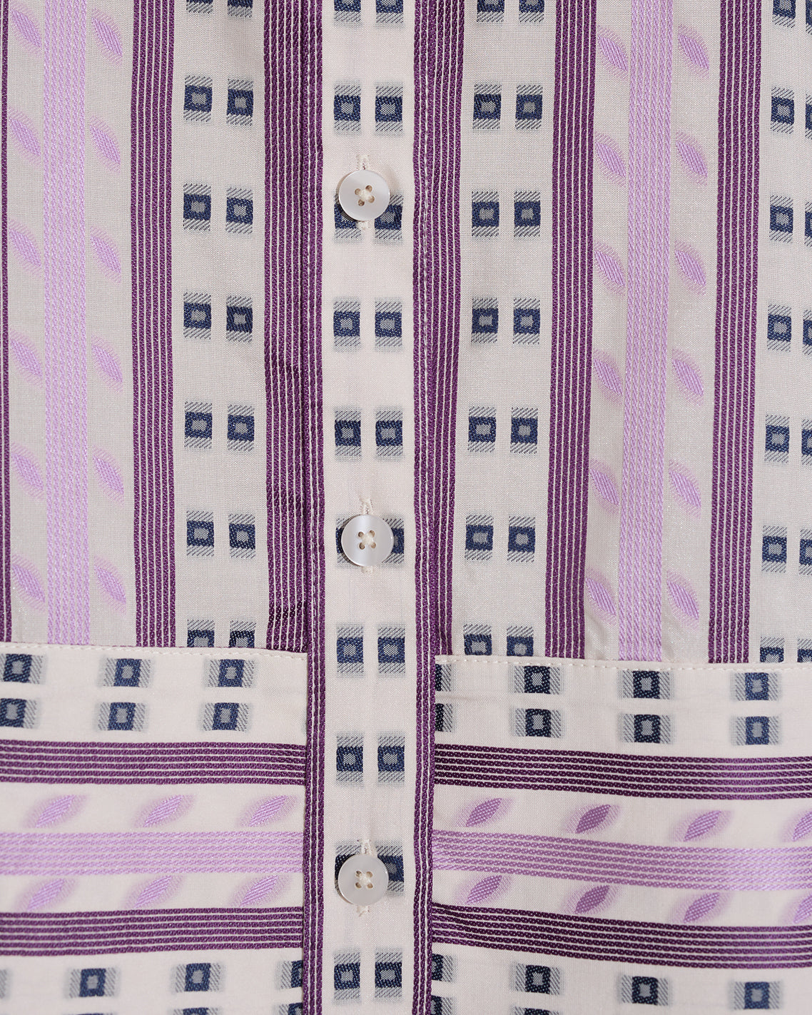 Draper James Dotted Stripes Jacquard Short Sleeve Cropped Button Down | Tops by Draper James